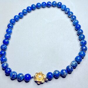 Genuine Dark Blue Lapis Lazuli Necklace